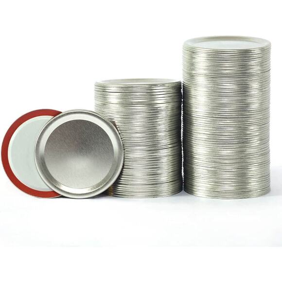 102 Canning Lids,70MM Mason Jar Lids,Seal and leak-proof Split-Type w/5 PCS Ring - Picture 1 of 12